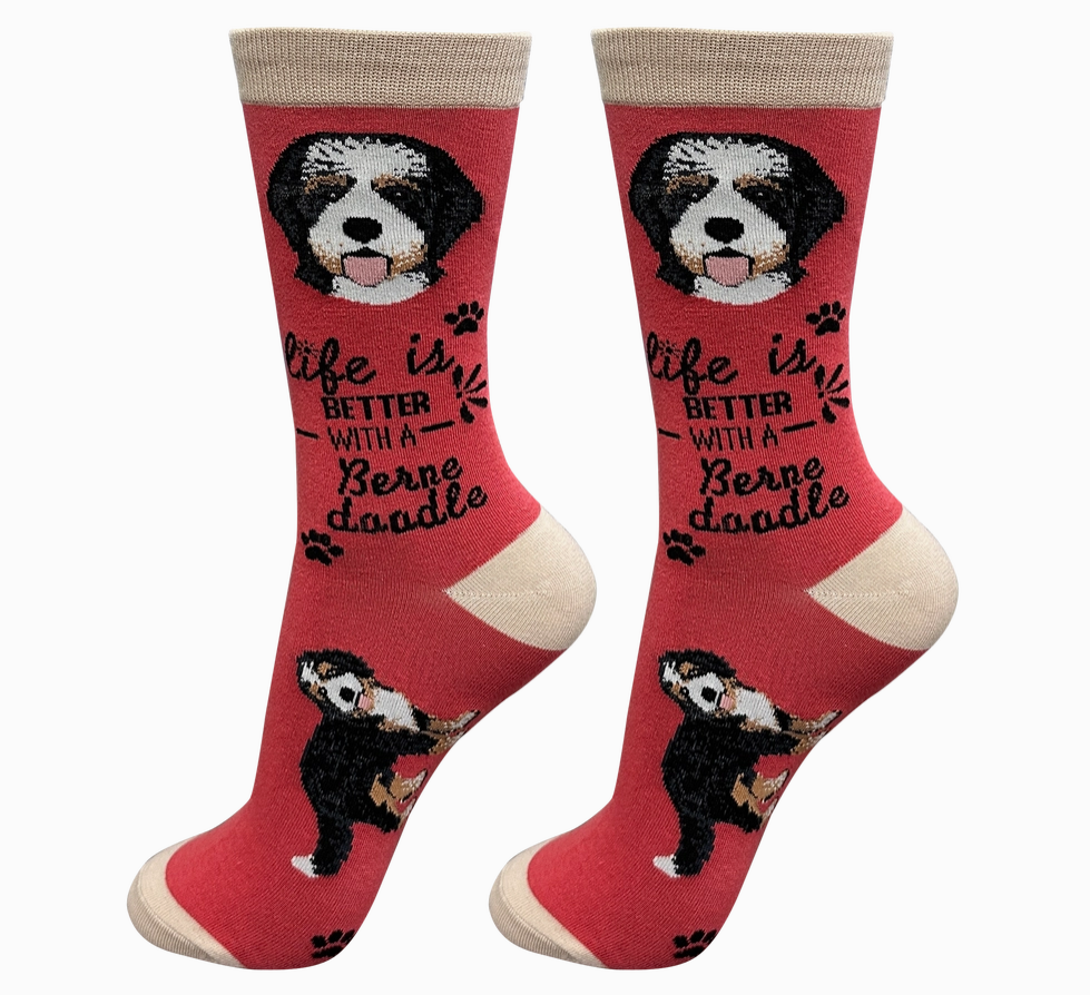 Bernadoodle - Life is Better Socks - Premium Socks from Sock Daddy - Just $9.95! Shop now at Pat's Monograms