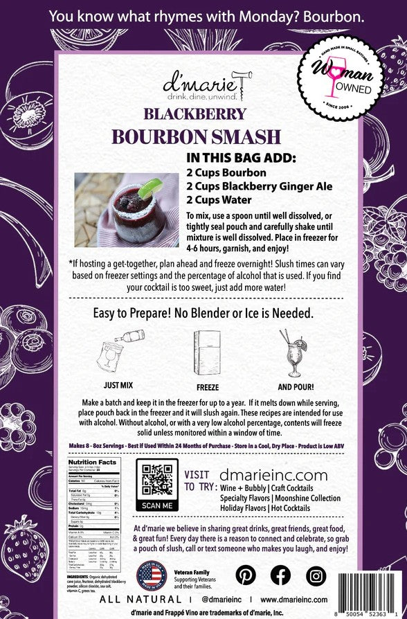 Blackberry Bourbon Smash - Premium drink mix from d'marie - Just $16! Shop now at Pat's Monograms