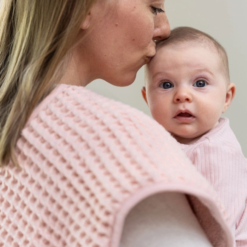 Bib + Burp Reversible Waffle Set - Blush - Premium Just for baby from Bella Tunno - Just $29.95! Shop now at Pat's Monograms