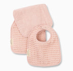Bib + Burp Reversible Waffle Set - Blush - Premium Just for baby from Bella Tunno - Just $29.95! Shop now at Pat's Monograms