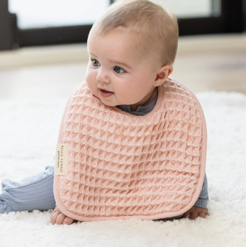 Bib + Burp Reversible Waffle Set - Blush - Premium Just for baby from Bella Tunno - Just $29.95! Shop now at Pat's Monograms