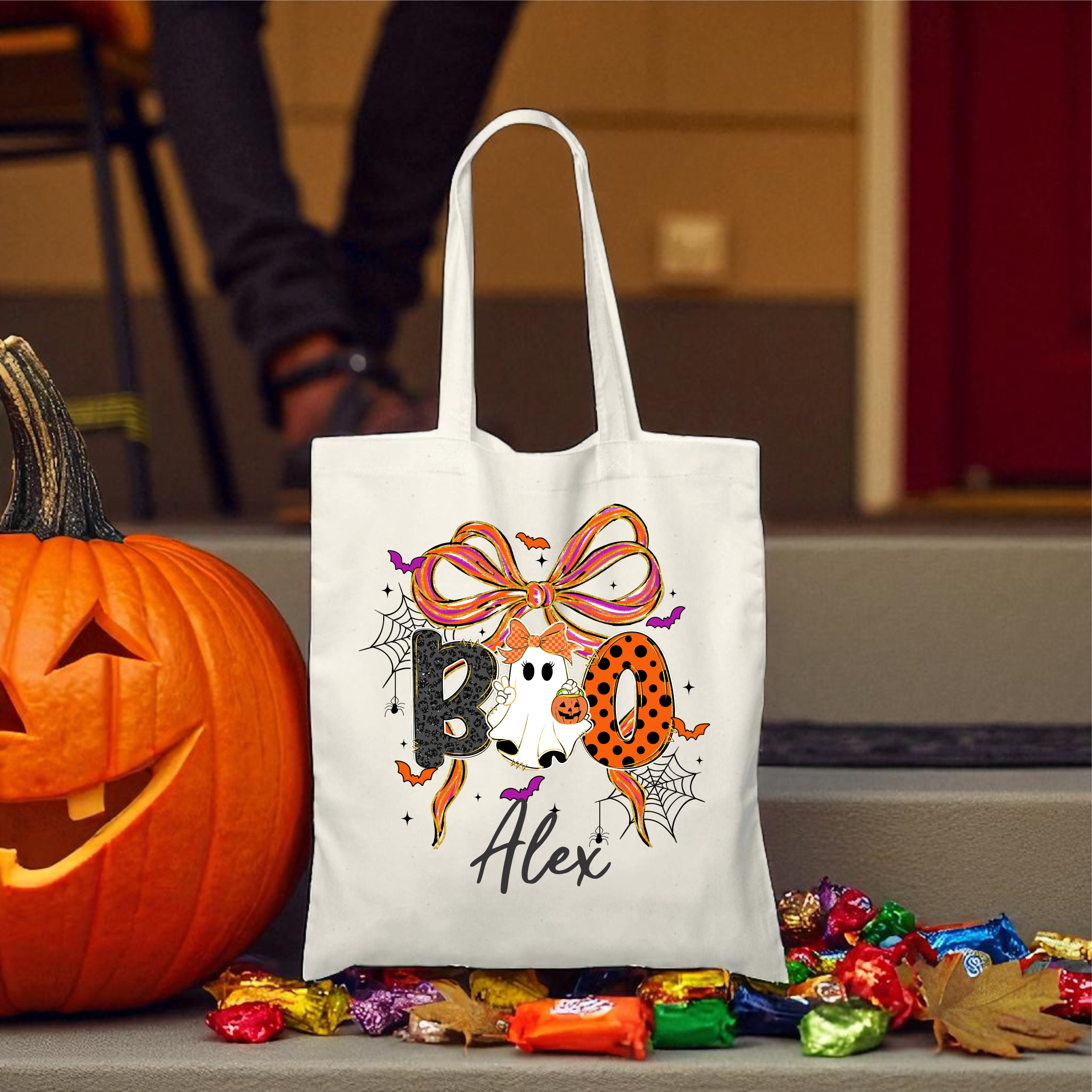 Personalized Trick or Treat Bags - Preorder - Premium Holiday Accessories from Pat's Monograms - Just $10! Shop now at Pat's Monograms