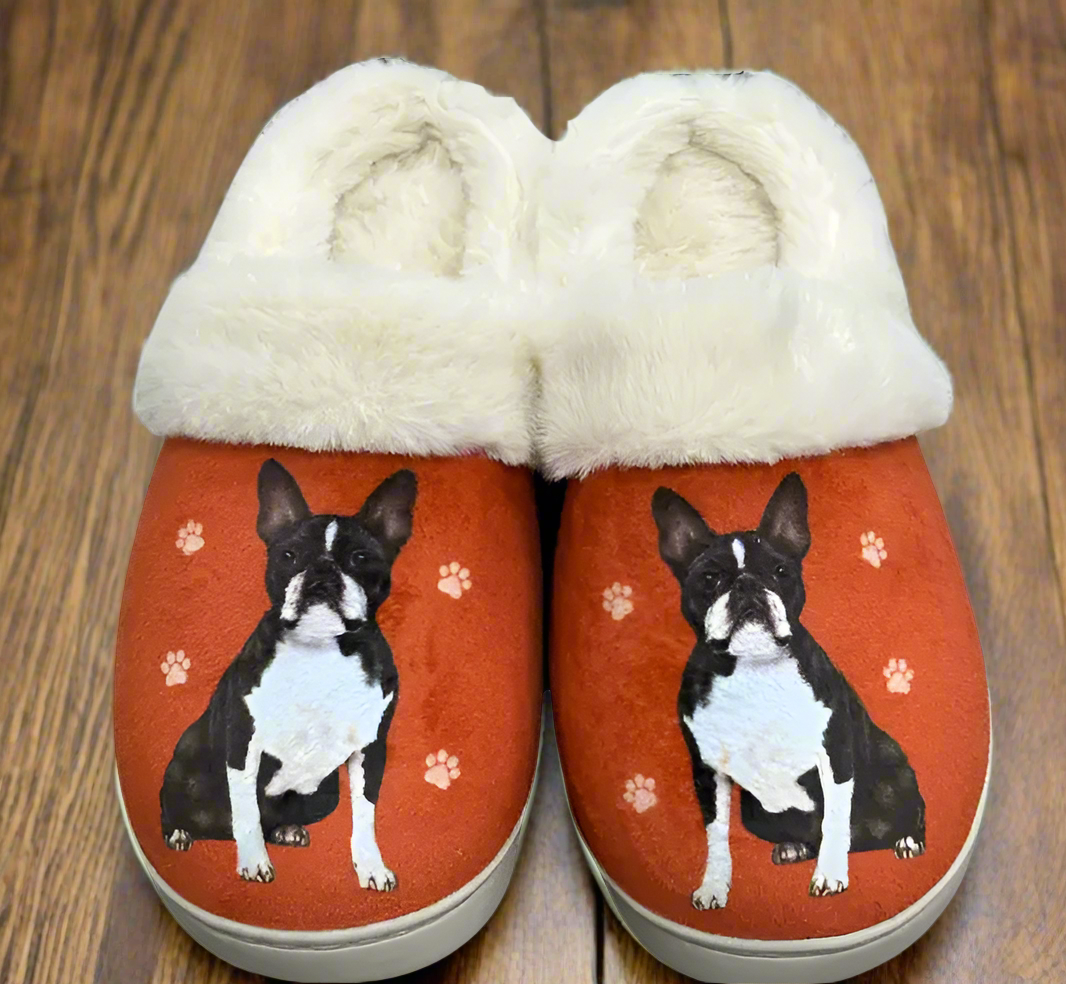 Buy Boston Terrier Snuggs Slippers by E S Pets Pat s Monograms