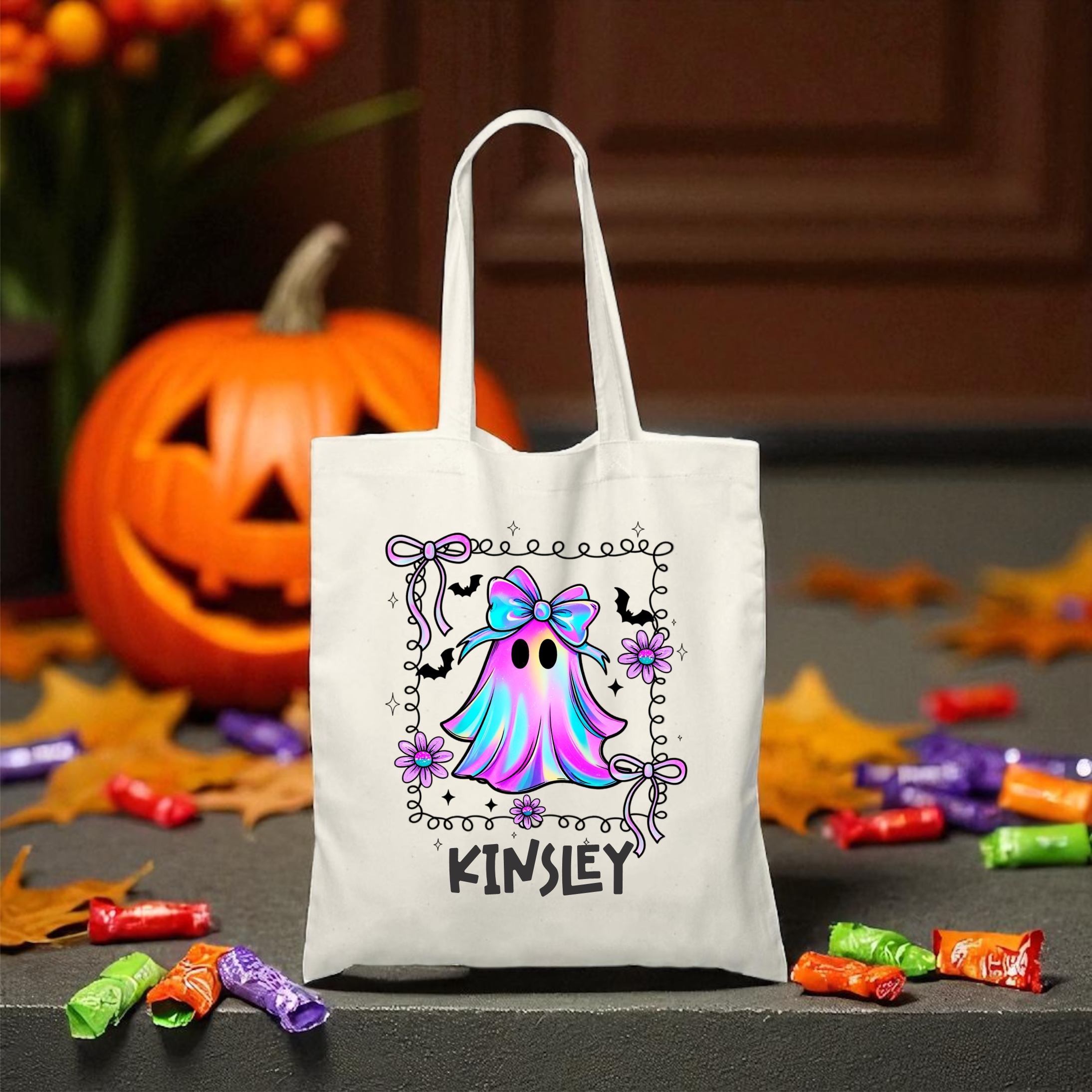 Personalized Halloween Trick or Treat Bags - Premium Holiday Accessories from Pat's Monograms - Just $12.95! Shop now at Pat's Monograms