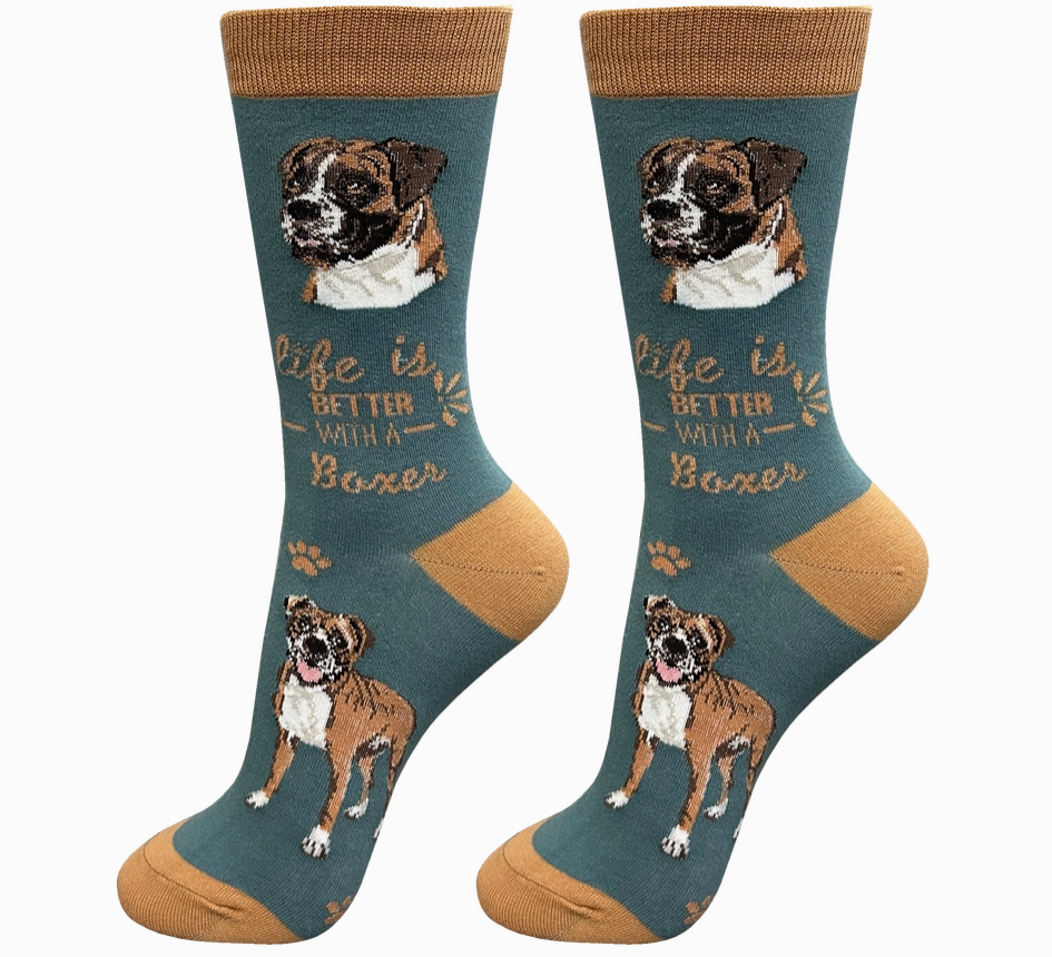 Boxer - Life is Better Socks - Premium Socks from Sock Daddy - Just $9.95! Shop now at Pat's Monograms