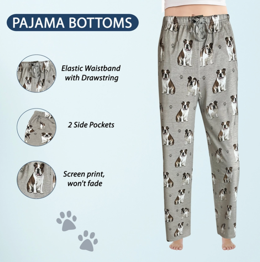 Bulldog Pajama Pants - Premium Pajamas from E&S Pets - Just $26.95! Shop now at Pat's Monograms