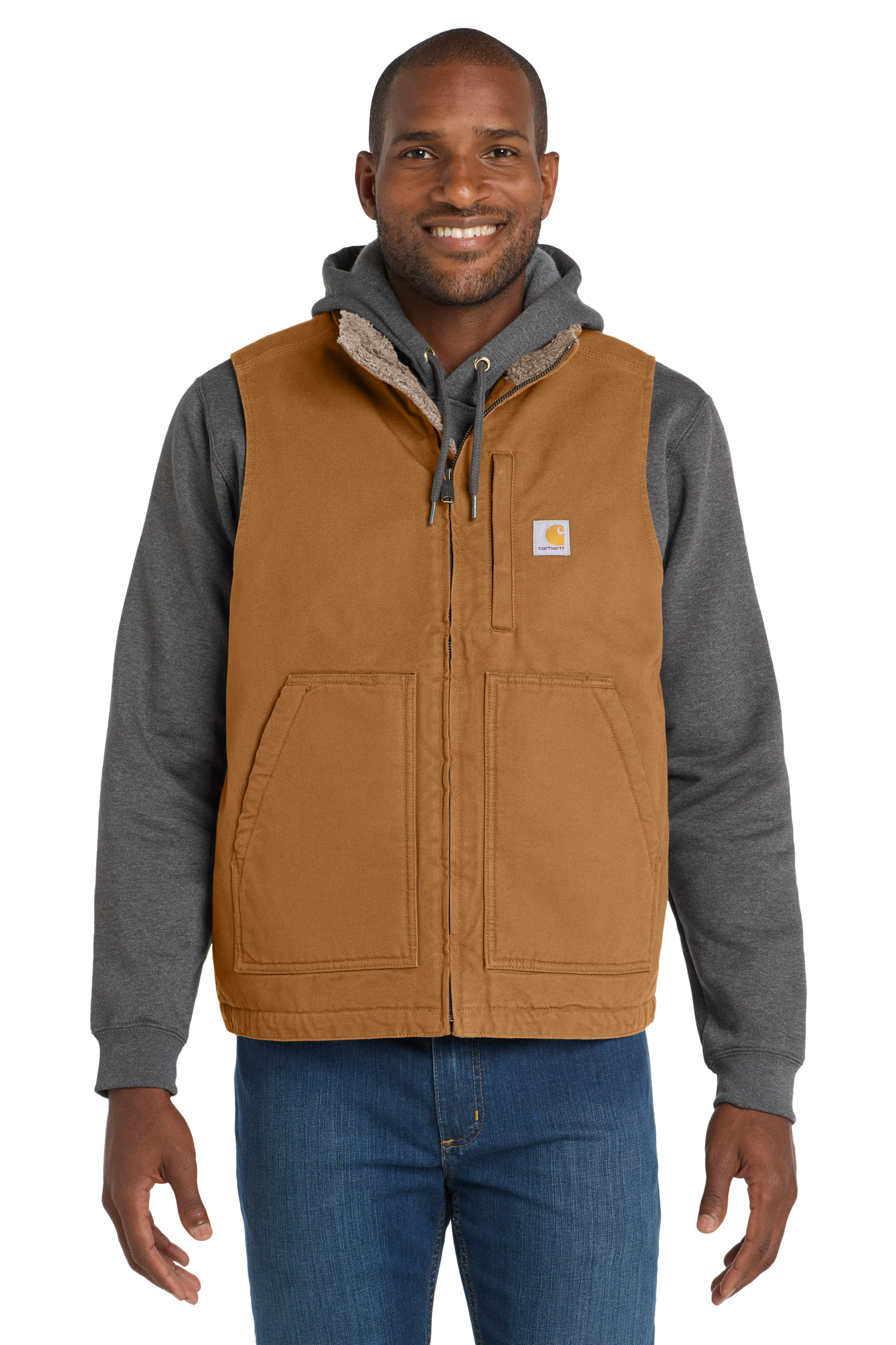 Carhartt® Sherpa-Lined Mock Neck Vest - CT104277 - Premium Outerwear from Carhartt - Just $89.95! Shop now at Pat's Monograms