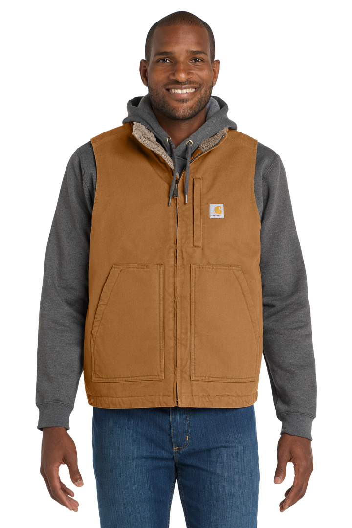 Carhartt® Sherpa-Lined Mock Neck Vest - CT104277 - Premium Outerwear from Carhartt - Just $110! Shop now at Pat's Monograms