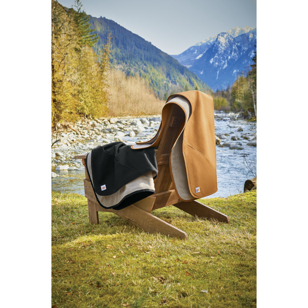Carhartt® Firm Duck Sherpa-Lined Blanket - CTP0000502 - Premium blanket from Carhartt - Just $98.95! Shop now at Pat's Monograms