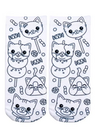 Candy Cat Coloring Socks - Premium Socks from Living Royal - Just $8.95! Shop now at Pat's Monograms