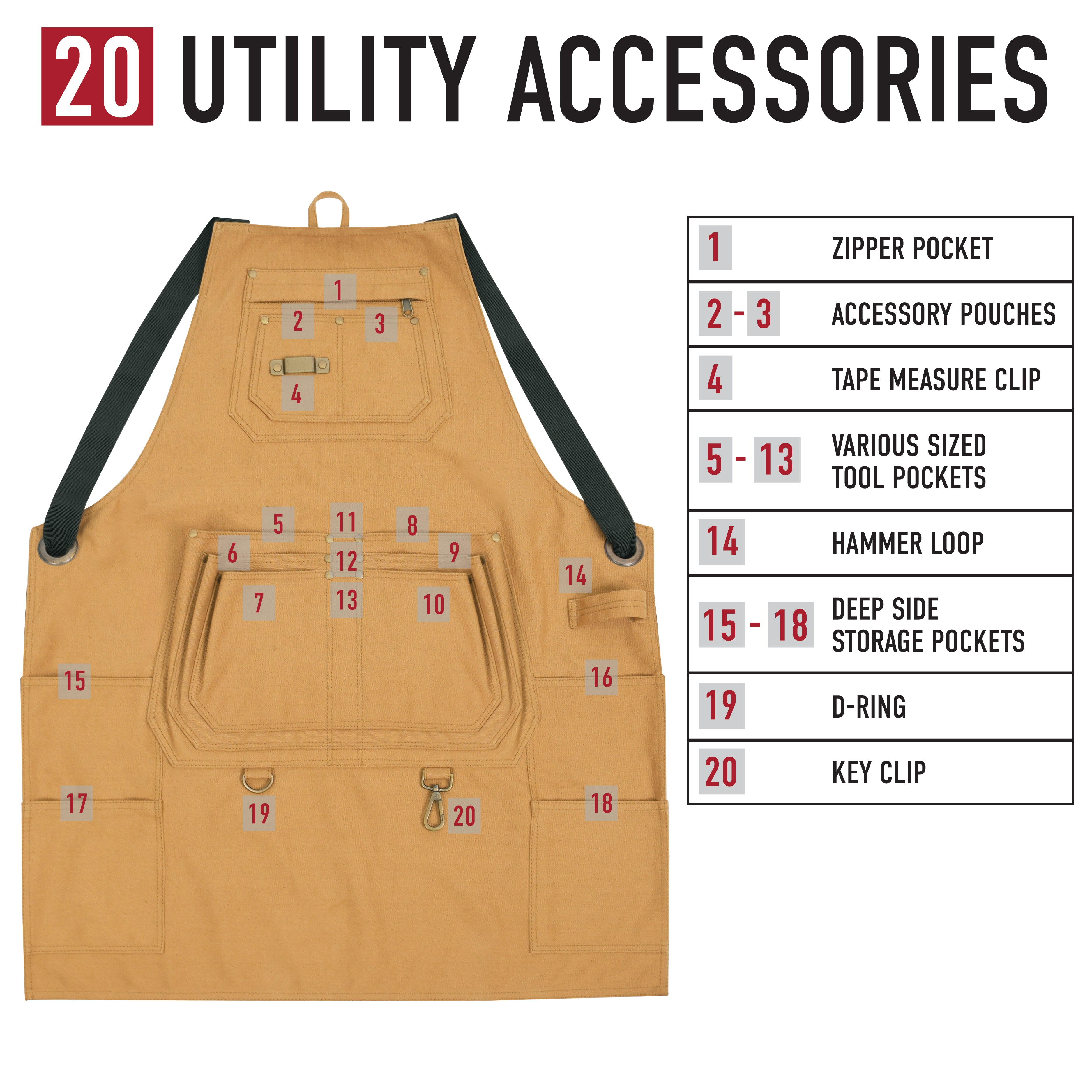 Canvas Full Work Apron - Premium Workwear from Rothco - Just $39.95! Shop now at Pat's Monograms