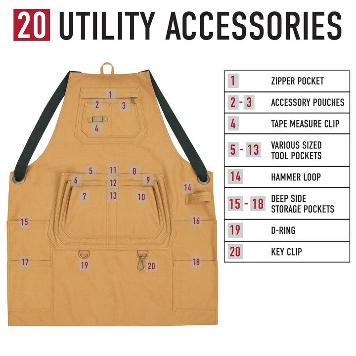 Canvas Full Work Apron - Premium Workwear from Rothco - Just $47.95! Shop now at Pat's Monograms