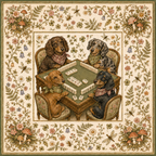 Doxie & Daydreams — Dachshund Mahjong Mat | Paws & Tiles Collection - PREORDER - Premium Mahjong from Told in Tiles - Just $80! Shop now at Pat's Monograms