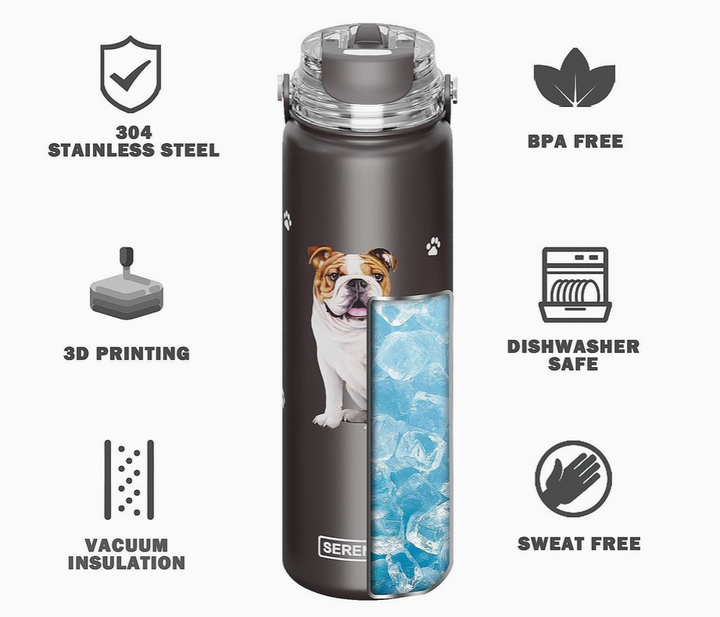 Dachshund Red Stainless Steel Water Bottle 24 Oz. SERENGETI - Premium water bottle from E&S Pets - Just $29.99! Shop now at Pat's Monograms