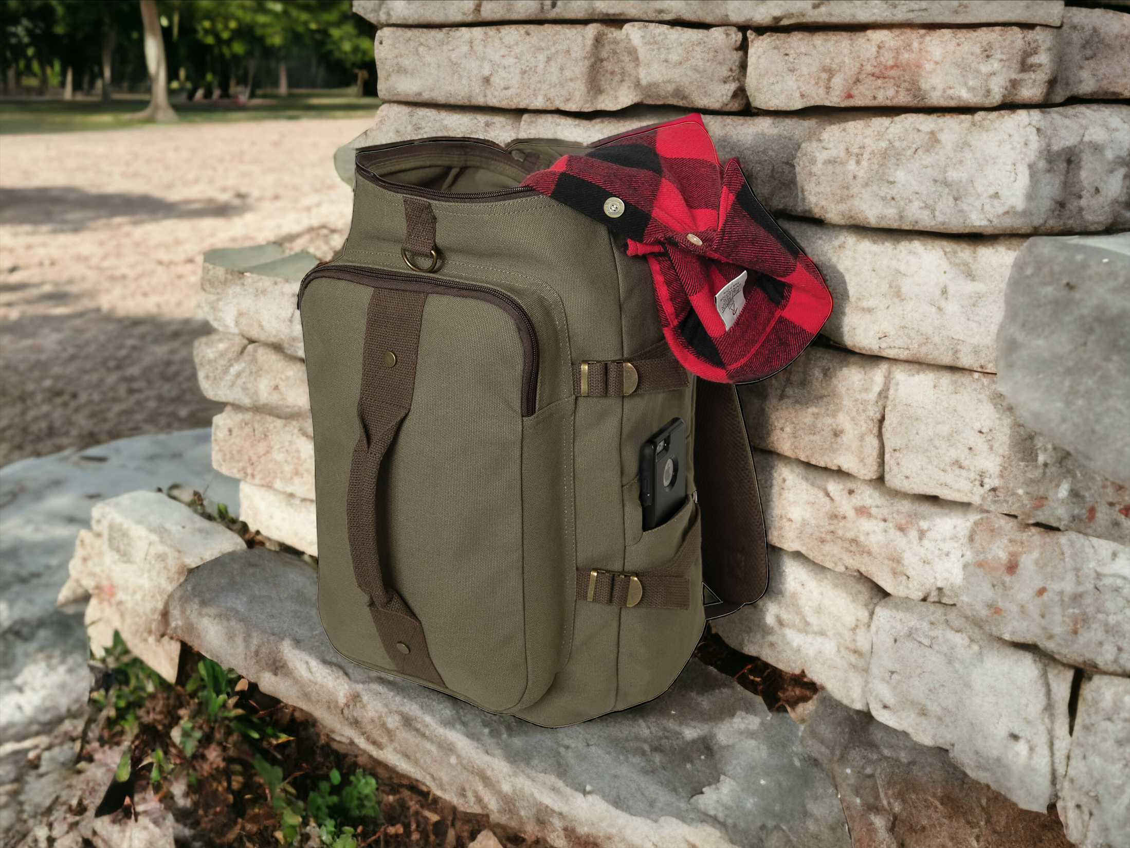 Covertible Canvas Duffle / Backpack 19" - Premium Bags and Totes from Rothco - Just $42.95! Shop now at Pat's Monograms