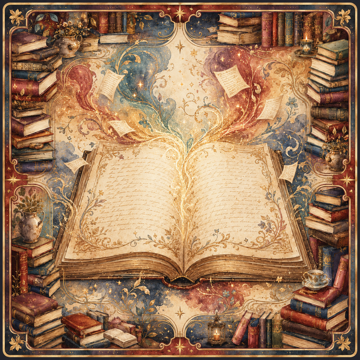 The Enchanted Library — Book Lover Mahjong Mat - PREORDER - Premium Mahjong from Told in Tiles - Just $80! Shop now at Pat's Monograms