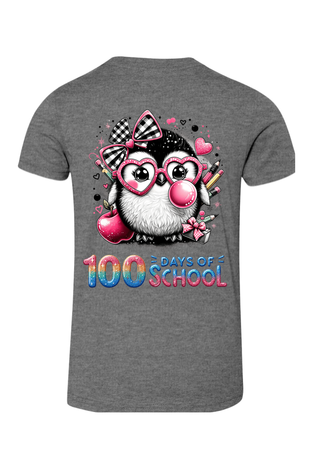 100 Days of School - Penguin - Premium T-Shirts from Pat's Monograms - Just $24.95! Shop now at Pat's Monograms