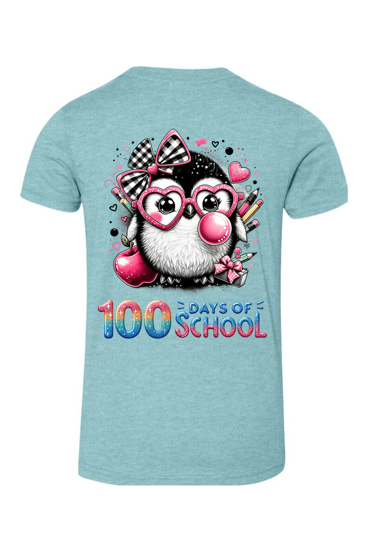 100 Days of School - Penguin - Premium T-Shirts from Pat's Monograms - Just $24.95! Shop now at Pat's Monograms