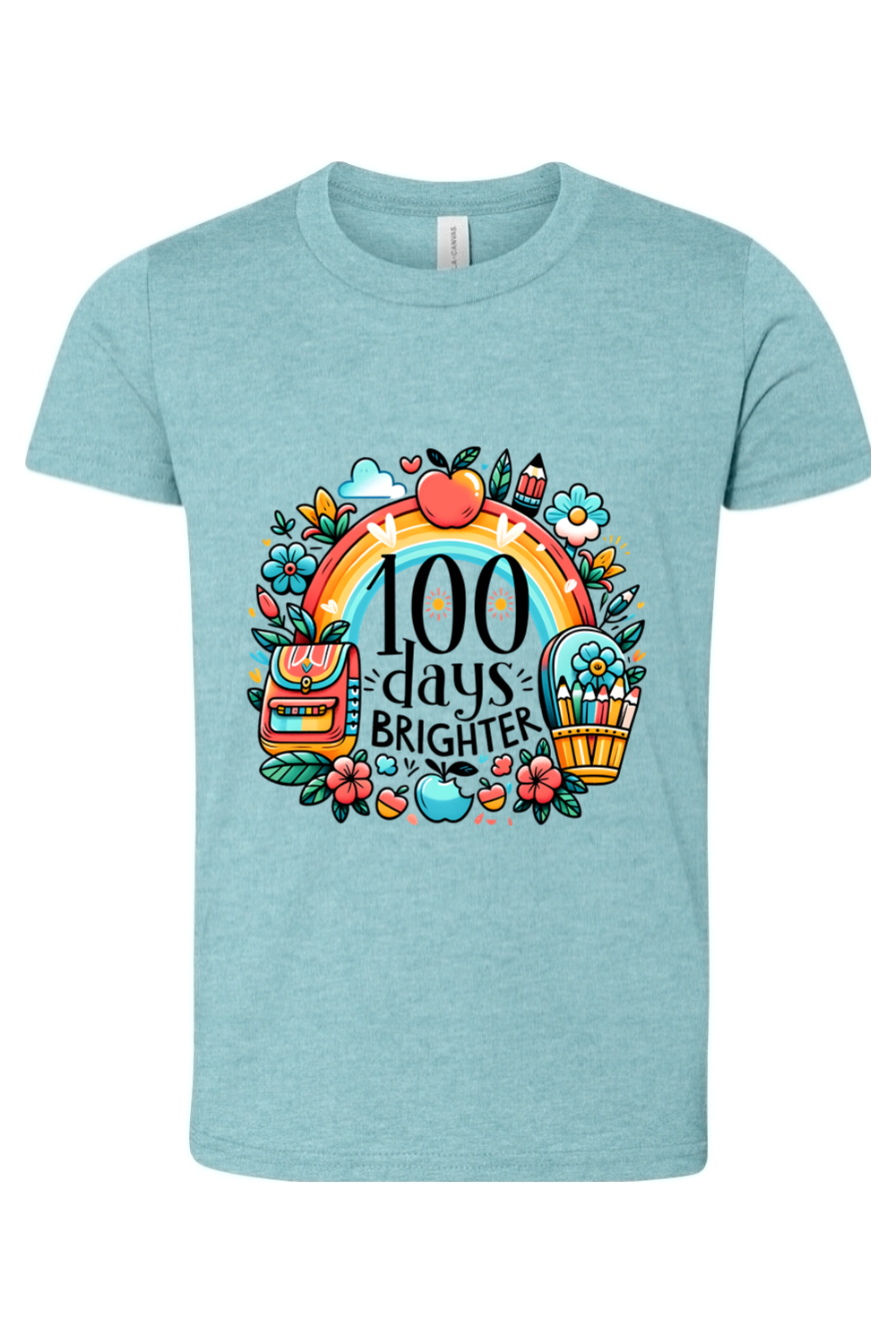 100 Days Brighter - Premium T-Shirts from Pat's Monograms - Just $24.95! Shop now at Pat's Monograms