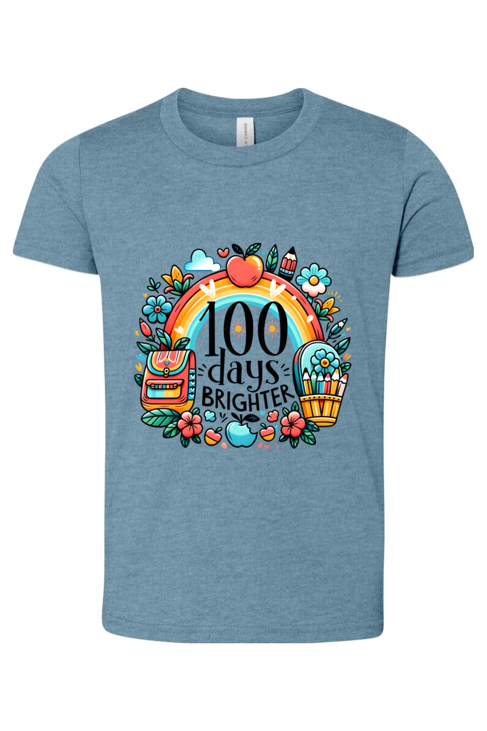 100 Days Brighter - Premium T-Shirts from Pat's Monograms - Just $24.95! Shop now at Pat's Monograms