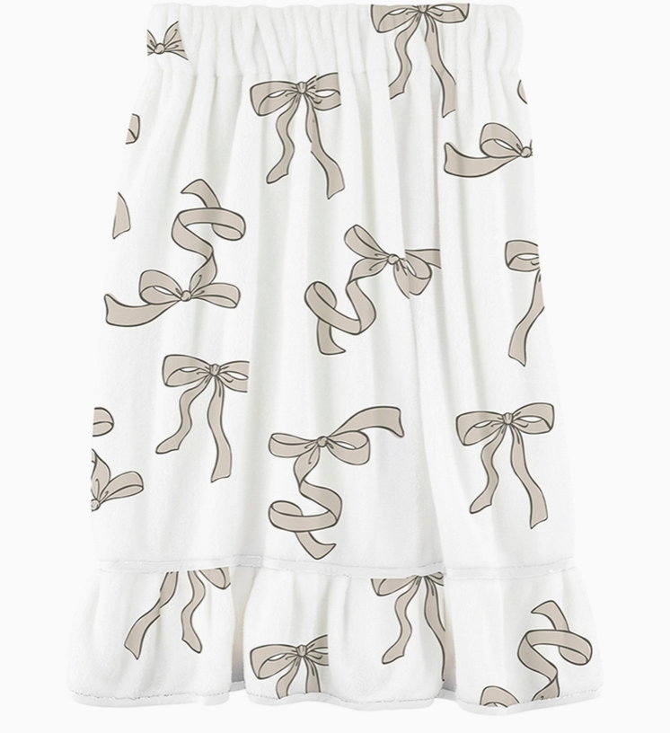 Spa Wrap - Flax Bows - Premium Bath Wrap from Bella Sleep + Spa - Just $45.95! Shop now at Pat's Monograms