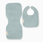 Bib + Burp Reversible Waffle Set - Fog - Premium Just for baby from Bella Tunno - Just $29.95! Shop now at Pat's Monograms