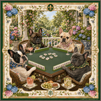 Garden District Mahjong Mat | French Bulldogs | Paws & Tiles Collection - PREORDER - Premium Mahjong from Told in Tiles - Just $80! Shop now at Pat's Monograms