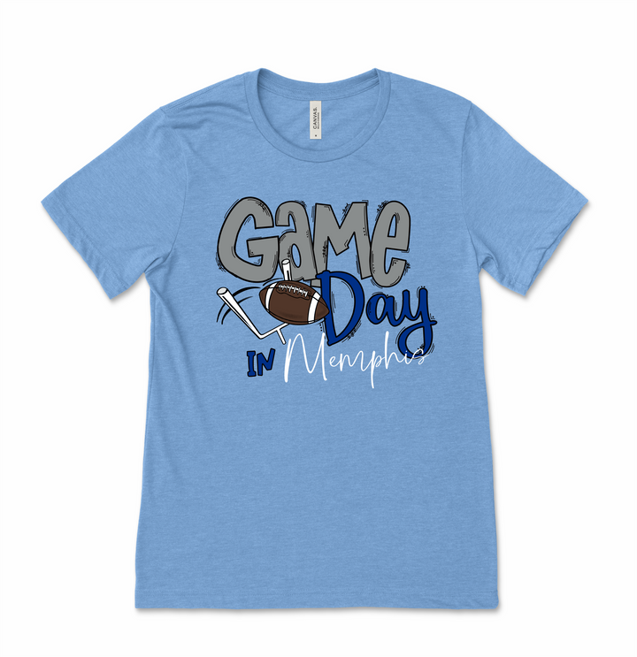 Game Day T-Shirt - Memphis - Premium Tanks and Tees from Pat's Monograms - Just $22! Shop now at Pat's Monograms
