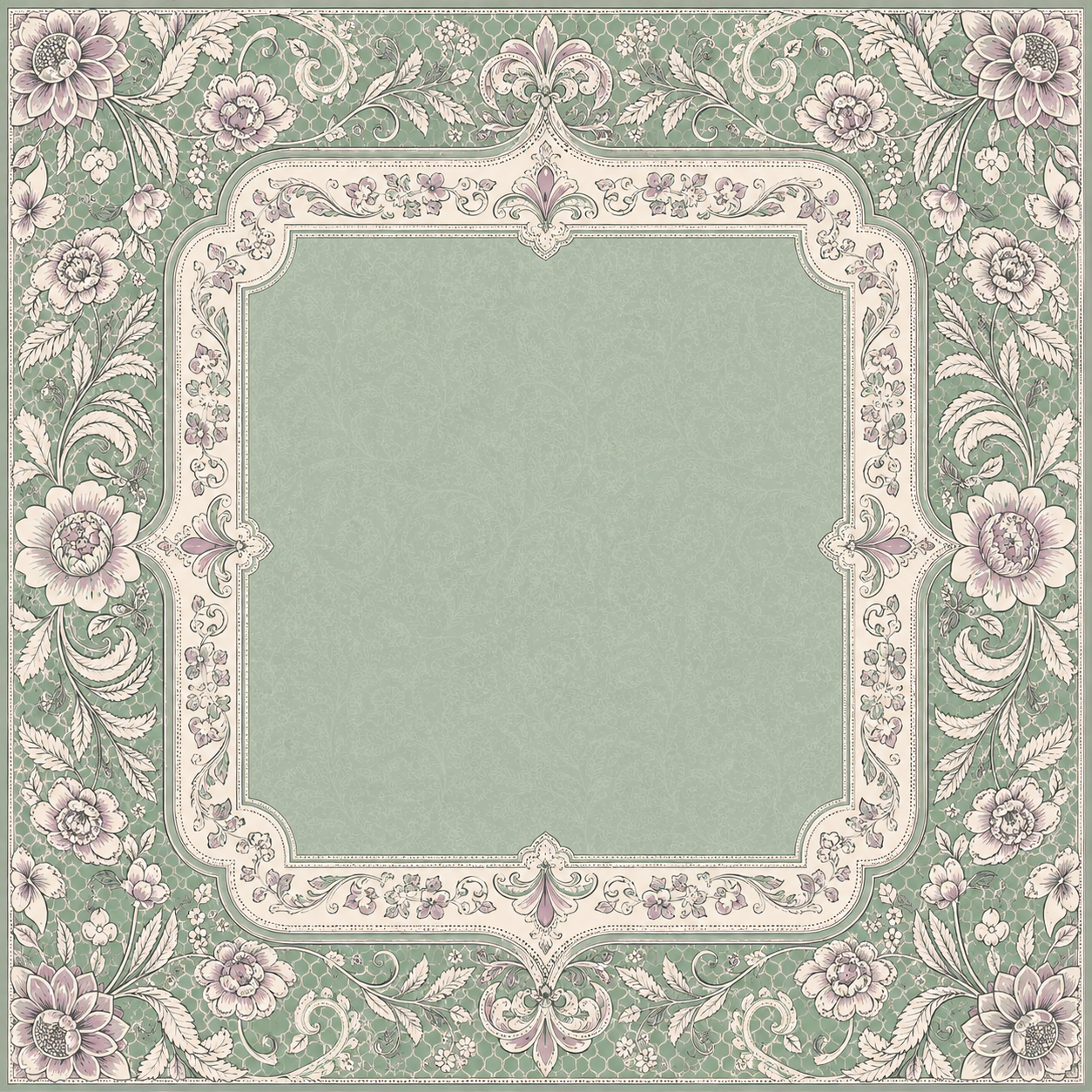Garden Lattice — Sage and Lavender Mahjong Mat - PREORDER - Premium Mahjong from Told in Tiles - Just $80! Shop now at Pat's Monograms