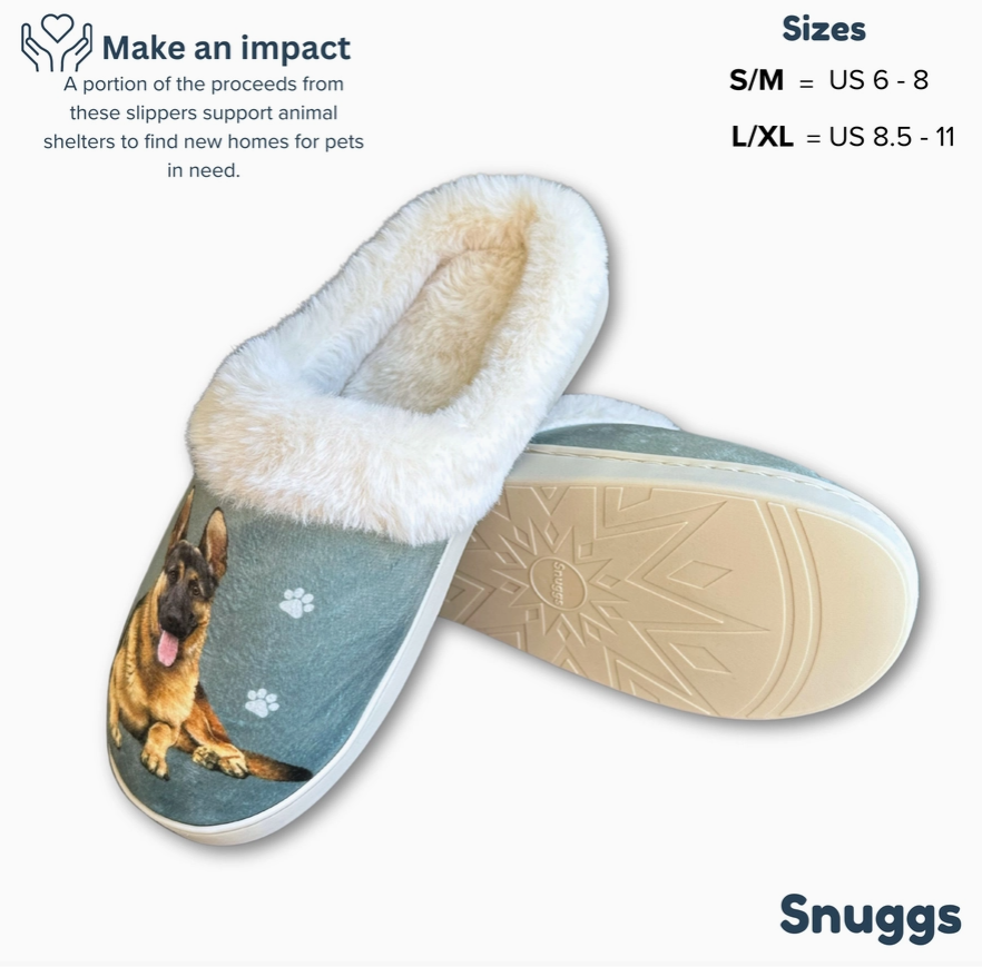 German Shepherd Snuggs Slippers - Premium Slippers from E&S Pets - Just $24.95! Shop now at Pat's Monograms