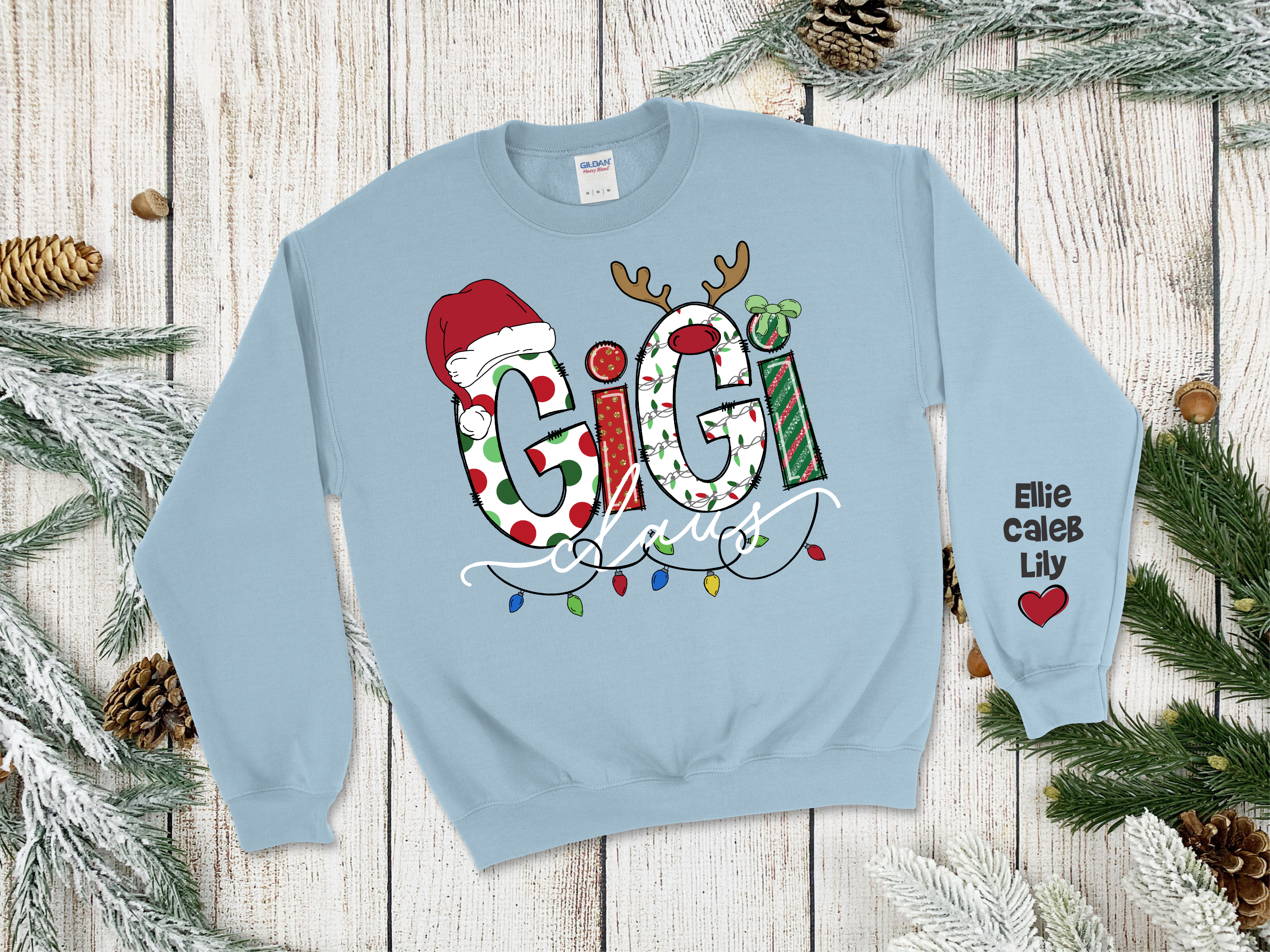 Custom Claus Sweatshirt for Grandma, Mama, Aunt, Nanny - Premium Clothing from Pat's Monograms - Just $0! Shop now at Pat's Monograms