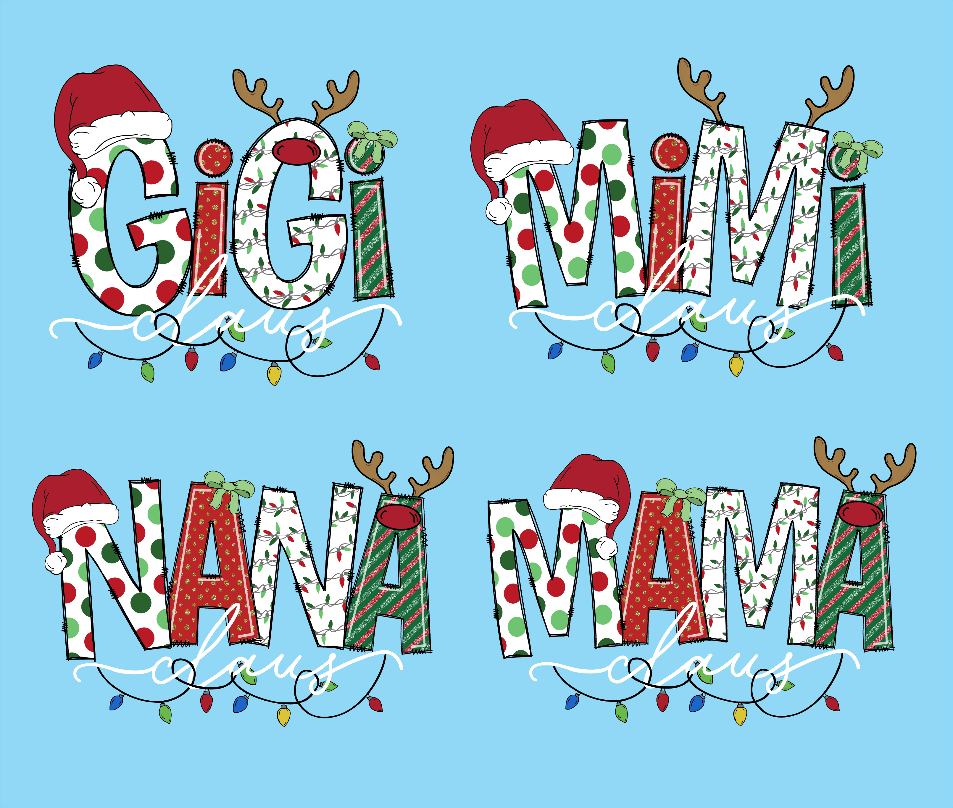 Custom Claus Sweatshirt for Grandma, Mama, Aunt, Nanny - Premium Clothing from Pat's Monograms - Just $0! Shop now at Pat's Monograms