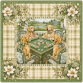 The Golden Hour — Golden Retriever Dog Mahjong Mat | Paws & Tiles Collection - PREORDER - Premium Mahjong from Told in Tiles - Just $80! Shop now at Pat's Monograms