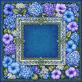 Hydrangea Court — Bold Blue Floral Mahjong Mat - PREORDER - Premium Mahjong from Told in Tiles - Just $80! Shop now at Pat's Monograms