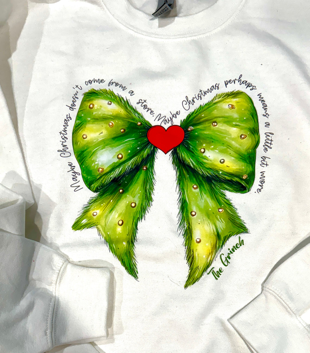 Christmas is More - Side Bow Sweatshirt - Premium Christmas Shirts from Pat's Monograms - Just $56.95! Shop now at Pat's Monograms