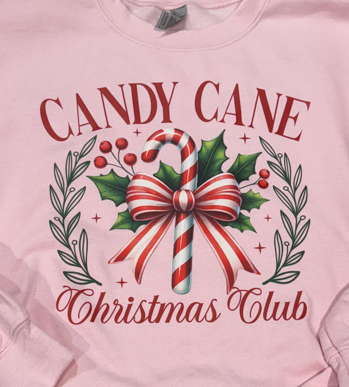 Candy Cane Club - Side Bow Sweatshirt - Premium Christmas Shirts from Pat's Monograms - Just $56.95! Shop now at Pat's Monograms