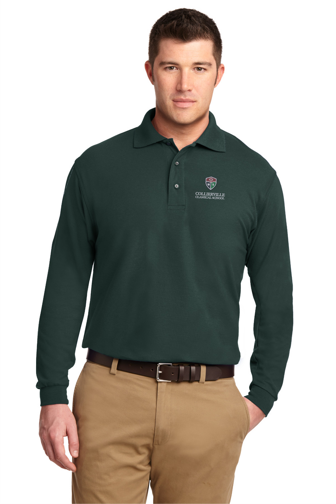 CCS - K500LS Port Authority Unisex Long Sleeve Silk Touch Polo - Premium School Uniform from Pat's Monograms - Just $27! Shop now at Pat's Monograms