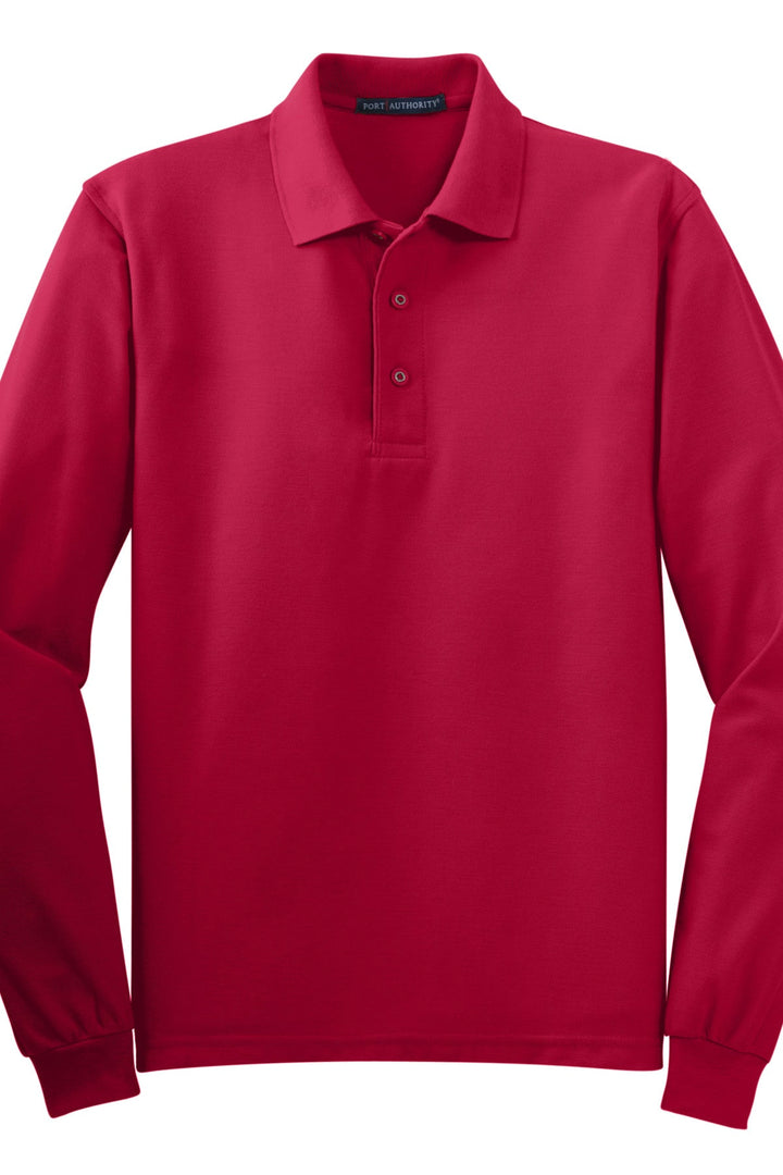 CCS - K500LS Port Authority Unisex Long Sleeve Silk Touch Polo - Premium School Uniform from Pat's Monograms - Just $27! Shop now at Pat's Monograms