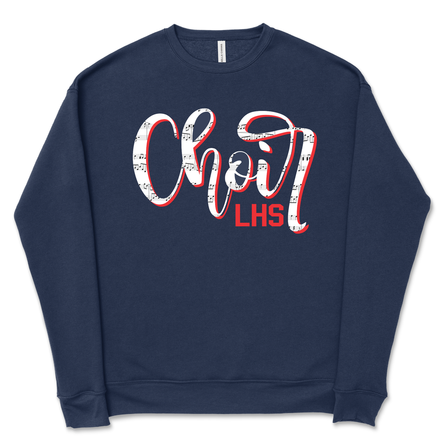 LHS Choir Bella Canvas Crewneck - Premium  from Pat's Monograms - Just $38! Shop now at Pat's Monograms