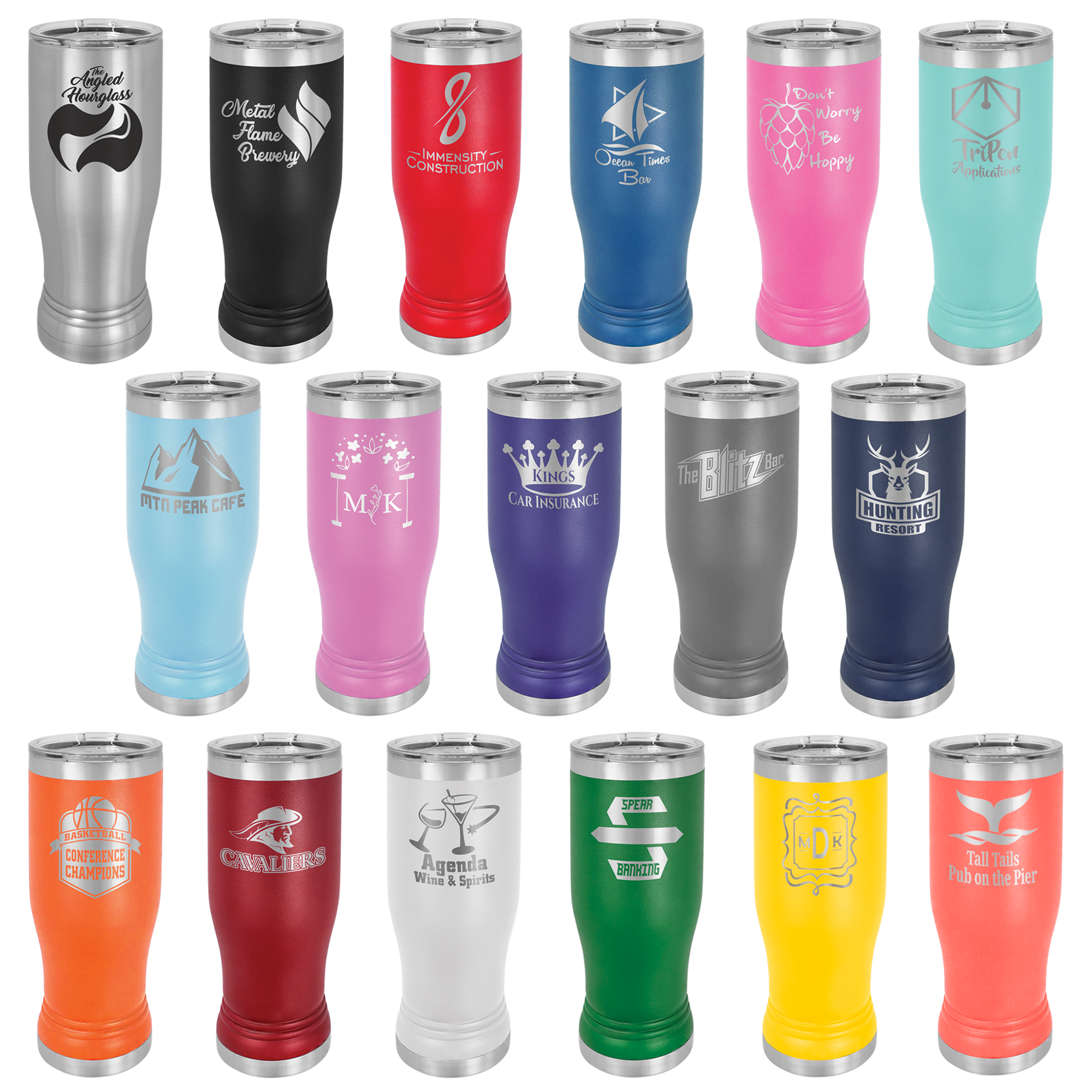 14oz Pilsner - Premium Laser Engraved from Polar Camel - Just $15.50! Shop now at Pat's Monograms