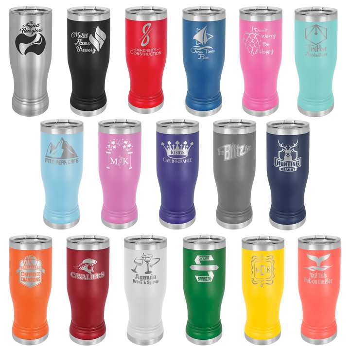 14oz Pilsner - Premium Laser Engraved from Polar Camel - Just $16.50! Shop now at Pat's Monograms