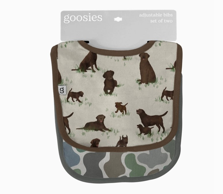 Chocolate Labs Bib Set - Premium Baby Accessories from Goosies - Just $24.95! Shop now at Pat's Monograms