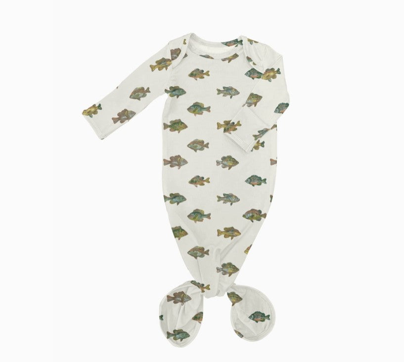 Lake Fish Knotted Gown - Premium Baby Sleepwear from Goosies - Just $29.95! Shop now at Pat's Monograms