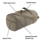 Heavy Canvas Military Style Duffle Bags - 19" - Premium Bags and Totes from Rothco - Just $32.95! Shop now at Pat's Monograms