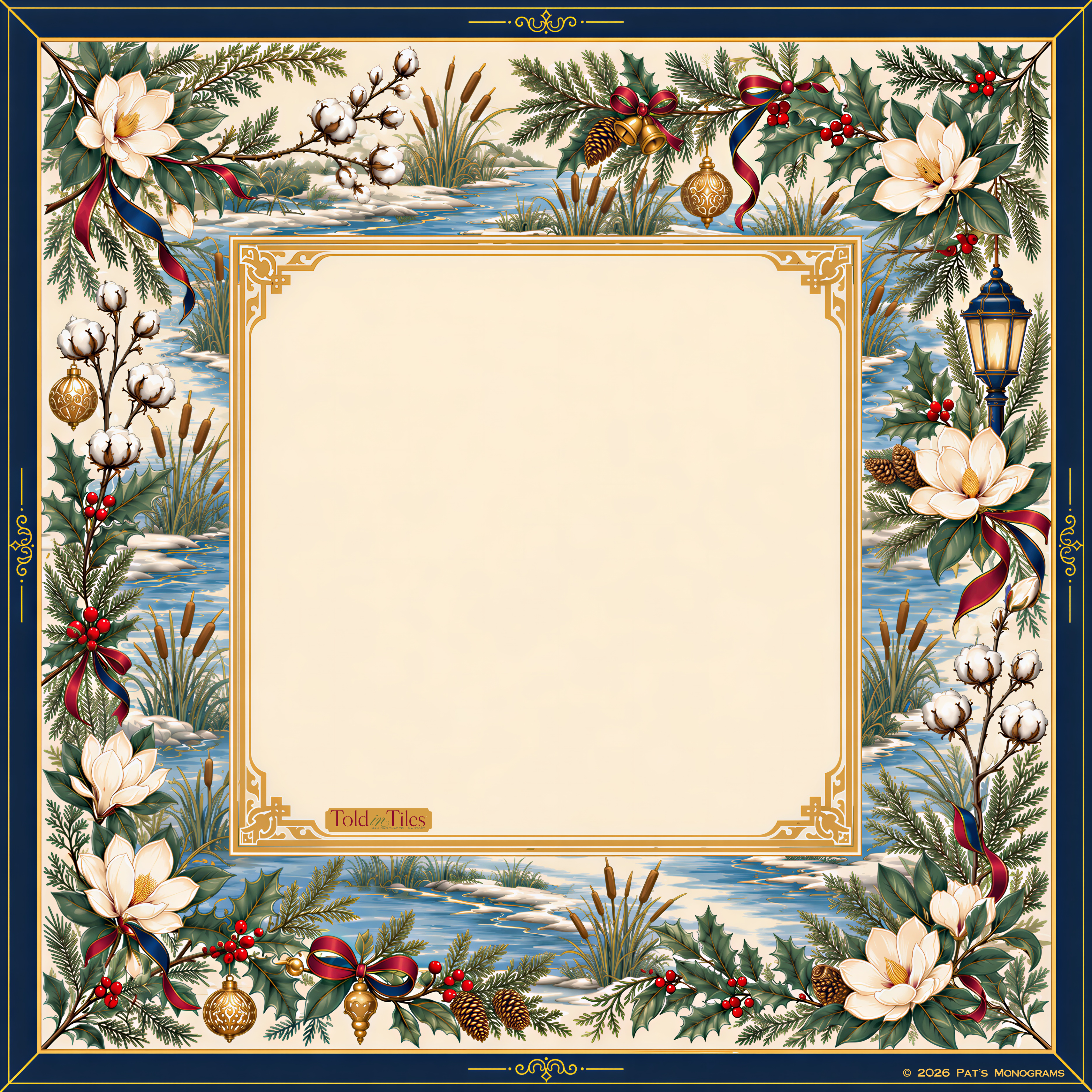A Mahjestic Christmas — Limited Edition Holiday Mahjong Mat - PREORDER