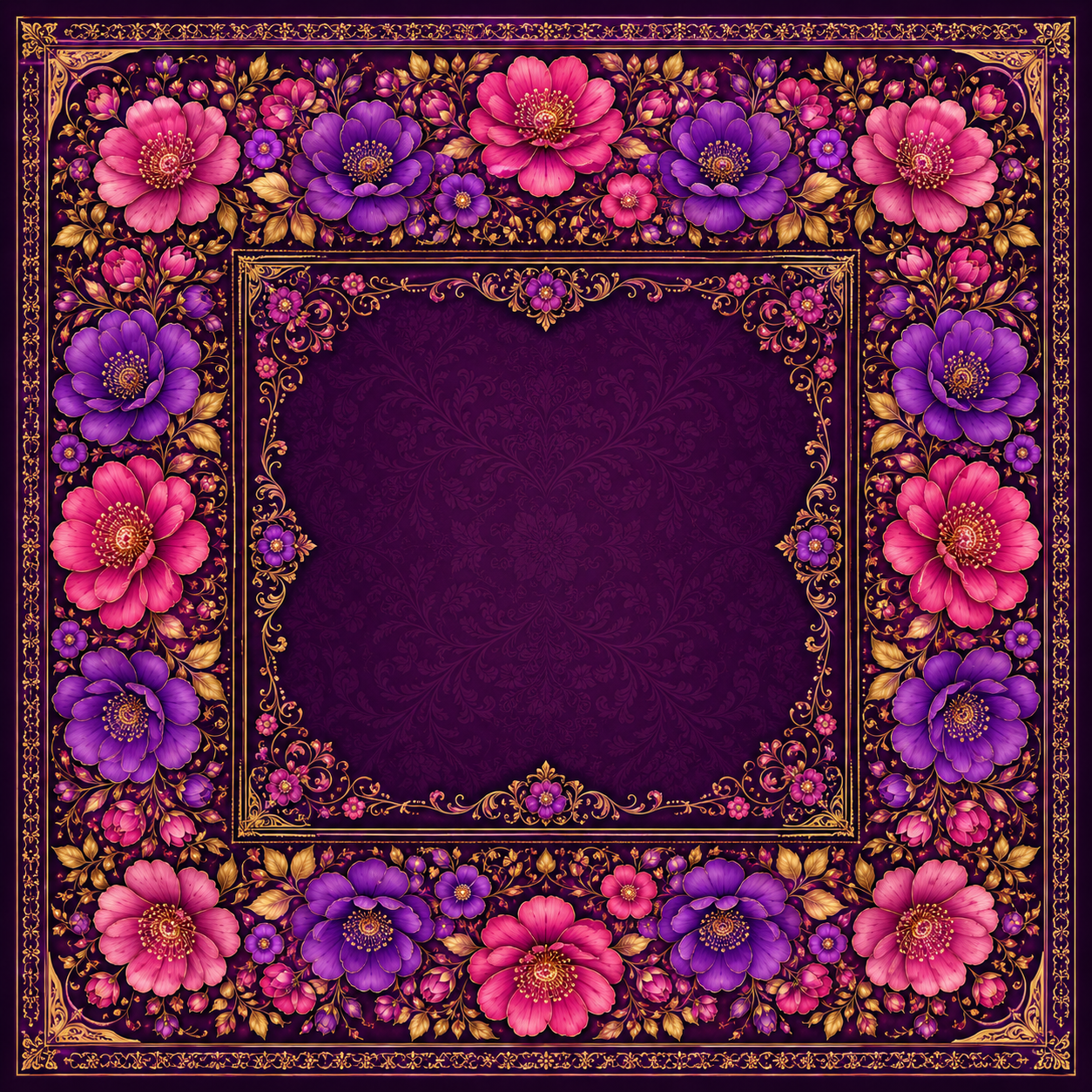 Midnight Bloom — Bold Floral Jewel Tone Mahjong Mat - PREORDER - Premium Mahjong from Told in Tiles - Just $80! Shop now at Pat's Monograms