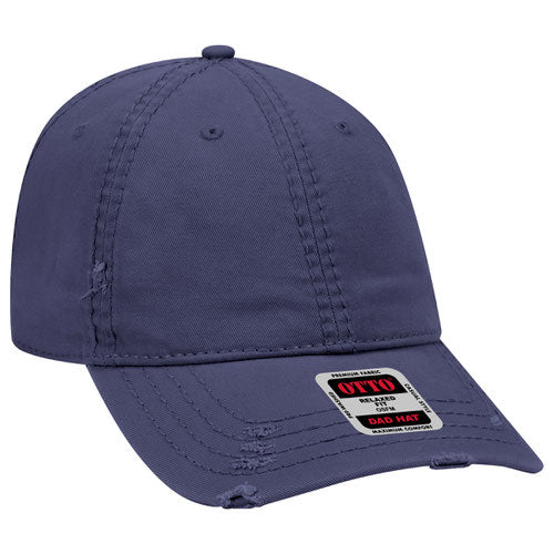 Distressed Twill Cap w/ Heavy Stitching - Premium Headwear from Otto Caps - Just $10.95! Shop now at Pat's Monograms