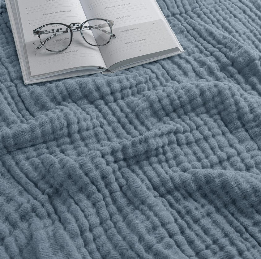 Adult Muslin Cotton Throw - Pacific Blue - Premium blanket from Comfy Cubs - Just $34.95! Shop now at Pat's Monograms