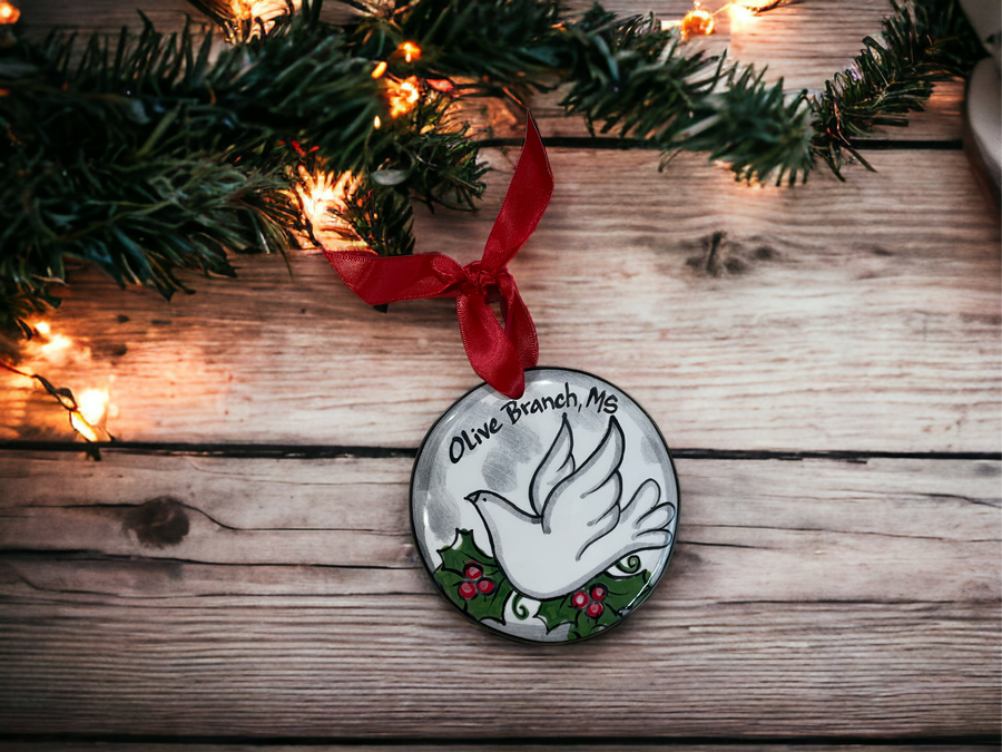 Olive Branch MS Christmas Ornament - Premium Christmas Ornament from Nola Watkins - Just $25.95! Shop now at Pat's Monograms