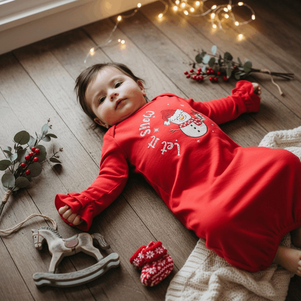 Let It Snow Tees and Infant Gowns - Premium Christmas Shirts from Pat's Monograms - Just $19.95! Shop now at Pat's Monograms